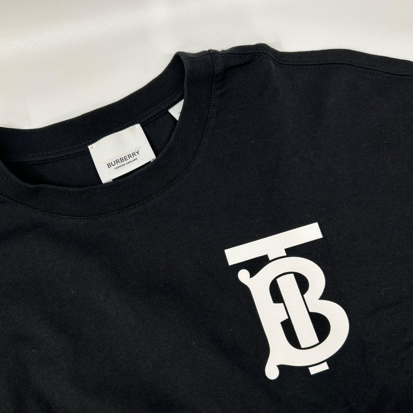 Burberry LONDON バーバリーロンドン ブラック TBロゴプリント 長袖Tシャツ トップス