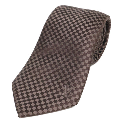 LOUIS VUITTON ルイヴィトン 【美品】ダミエ シルク100％ ネクタイ
