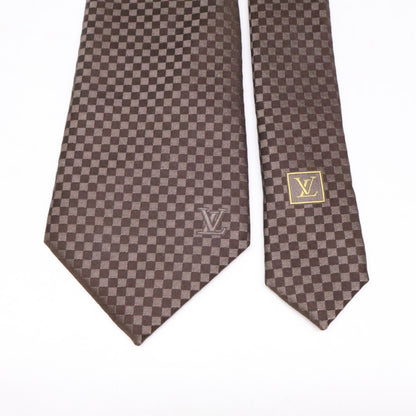 LOUIS VUITTON ルイヴィトン 【美品】ダミエ シルク100％ ネクタイ