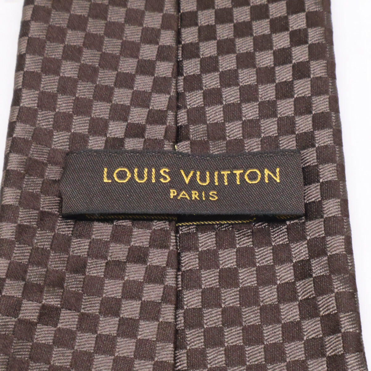 LOUIS VUITTON ルイヴィトン 【美品】ダミエ シルク100％ ネクタイ
