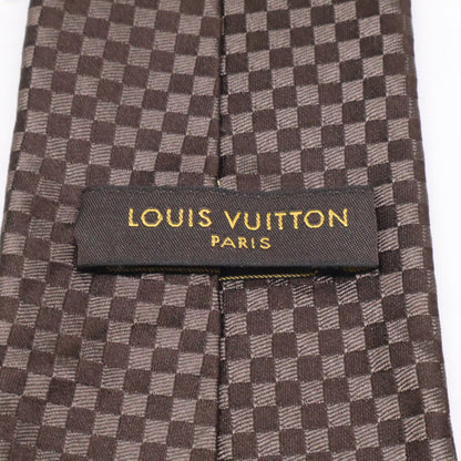 LOUIS VUITTON ルイヴィトン 【美品】ダミエ シルク100％ ネクタイ