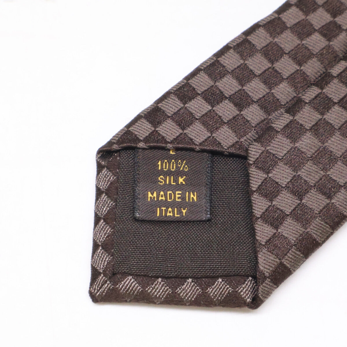 LOUIS VUITTON ルイヴィトン 【美品】ダミエ シルク100％ ネクタイ