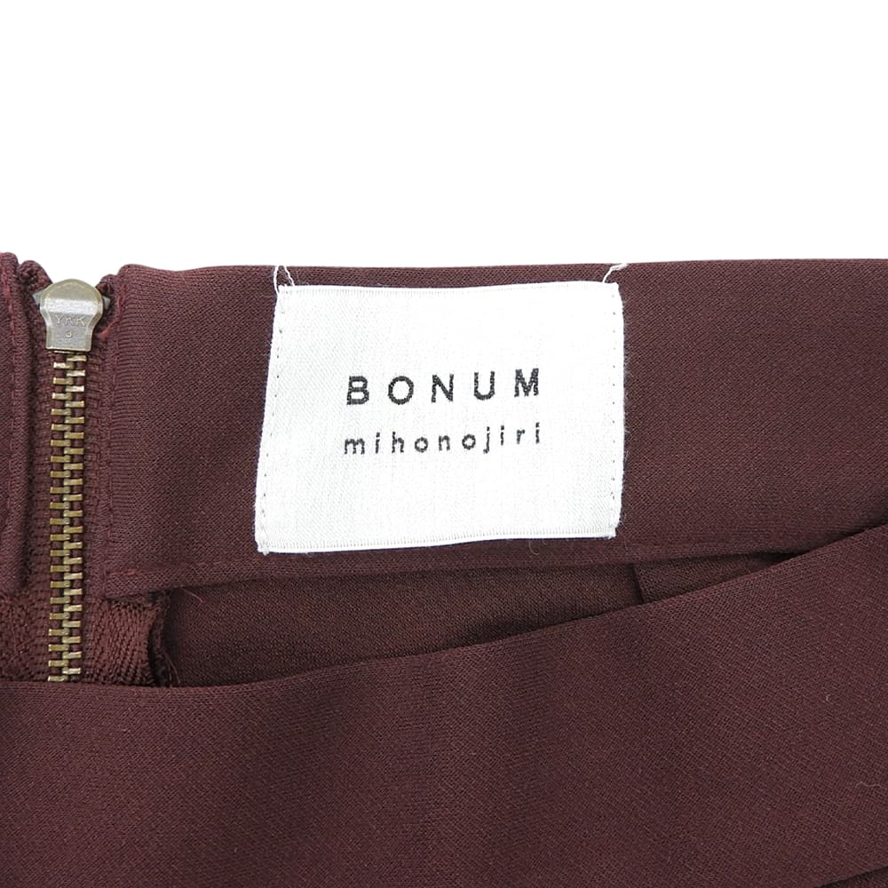 BONUM ボナム PANEL DESIGN COCOON ボトムス レディース バーガンディ M ボトムス
