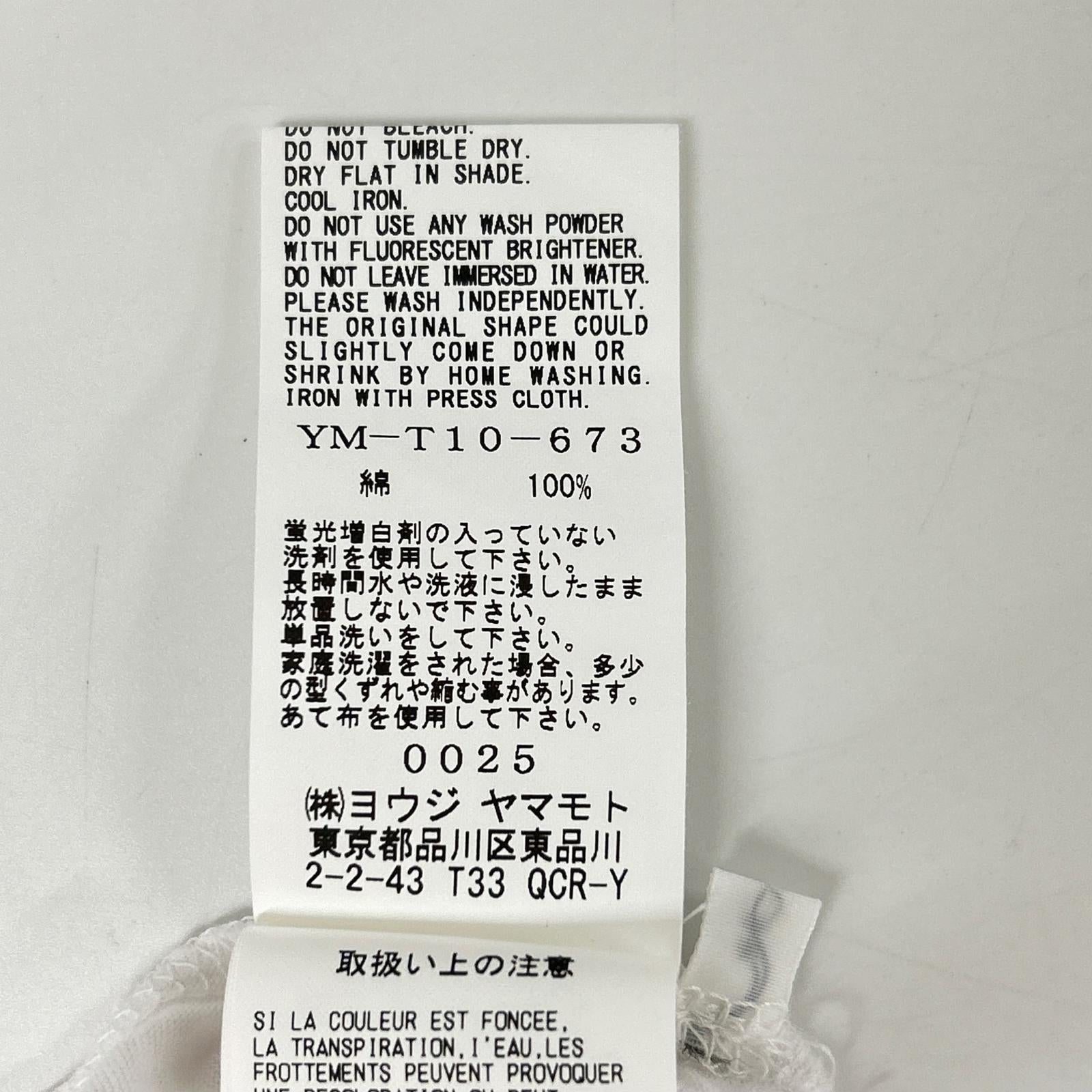 Y's ワイズ YM-T10-673 マルチカラー 染み込みデザイン Tシャツ トップス
