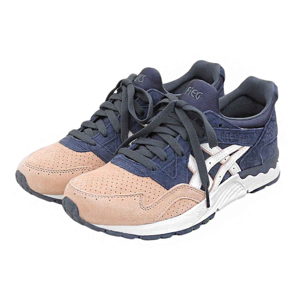 asics アシックス 新品同様 10TH Gel-Lyte 5 Salmon Toe ローカットスニーカー シューズ メンズ ネイビー×ピンク 26cm 1201A52 シューズ
