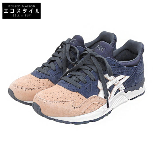 asics アシックス 新品同様 10TH Gel-Lyte 5 Salmon Toe ローカットスニーカー シューズ メンズ ネイビー×ピンク 26cm 1201A52 シューズ