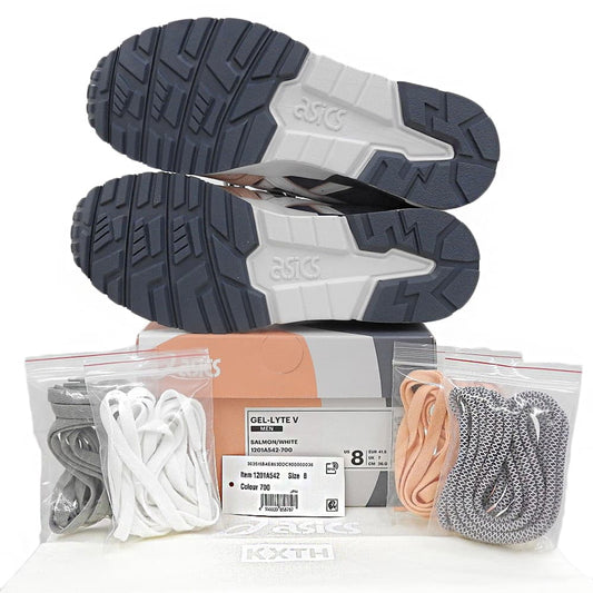 asics アシックス 新品同様 10TH Gel-Lyte 5 Salmon Toe ローカットスニーカー シューズ メンズ ネイビー×ピンク 26cm 1201A52 シューズ