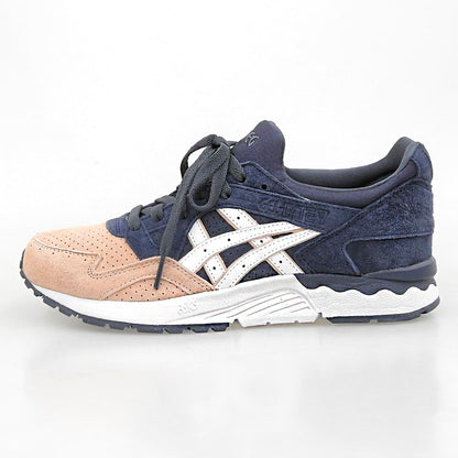 asics アシックス 新品同様 10TH Gel-Lyte 5 Salmon Toe ローカットスニーカー シューズ メンズ ネイビー×ピンク 26cm 1201A52 シューズ