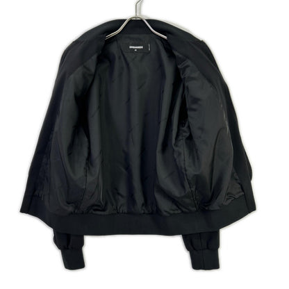 DSQUARED2 ディースクエアード S74AM1208 ブラック レイヤード ボンバージャケット ジャケット