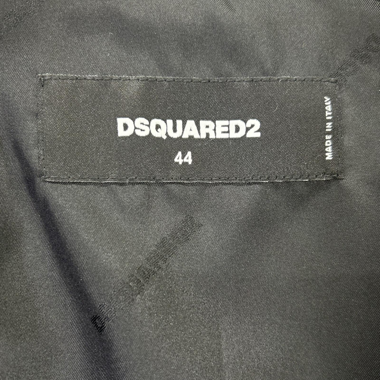DSQUARED2 ディースクエアード S74AM1208 ブラック レイヤード ボンバージャケット ジャケット