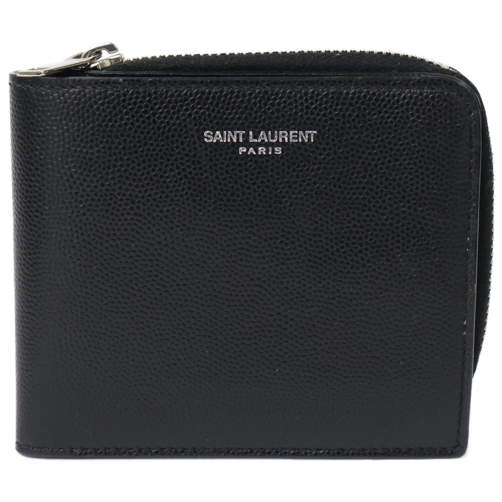 SAINT LAURENT PARIS サンローランパリ 【美品】イースト/ウェスト ウォレット 二つ折り財布（小銭入れあり）