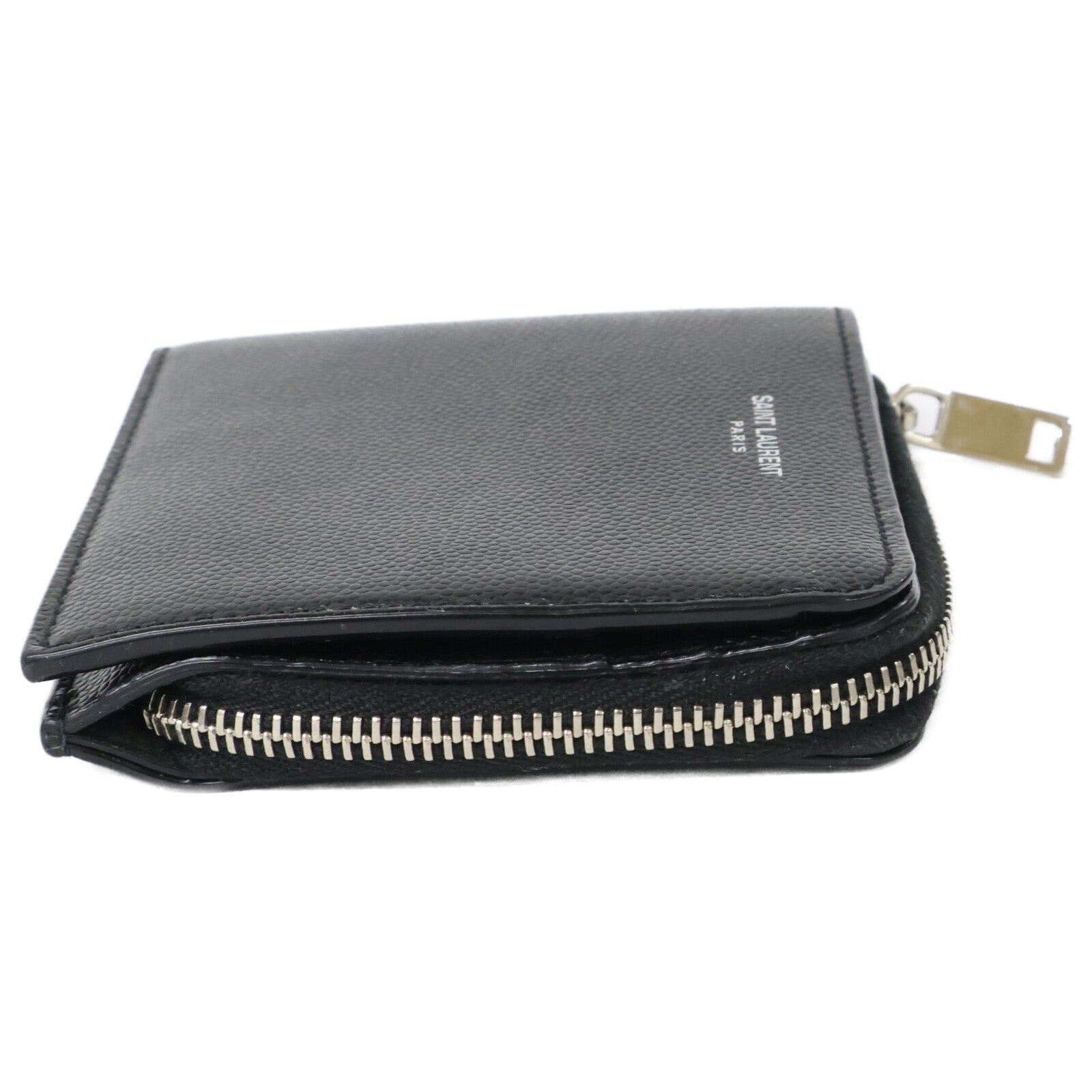 SAINT LAURENT PARIS サンローランパリ 【美品】イースト/ウェスト ウォレット 二つ折り財布（小銭入れあり）