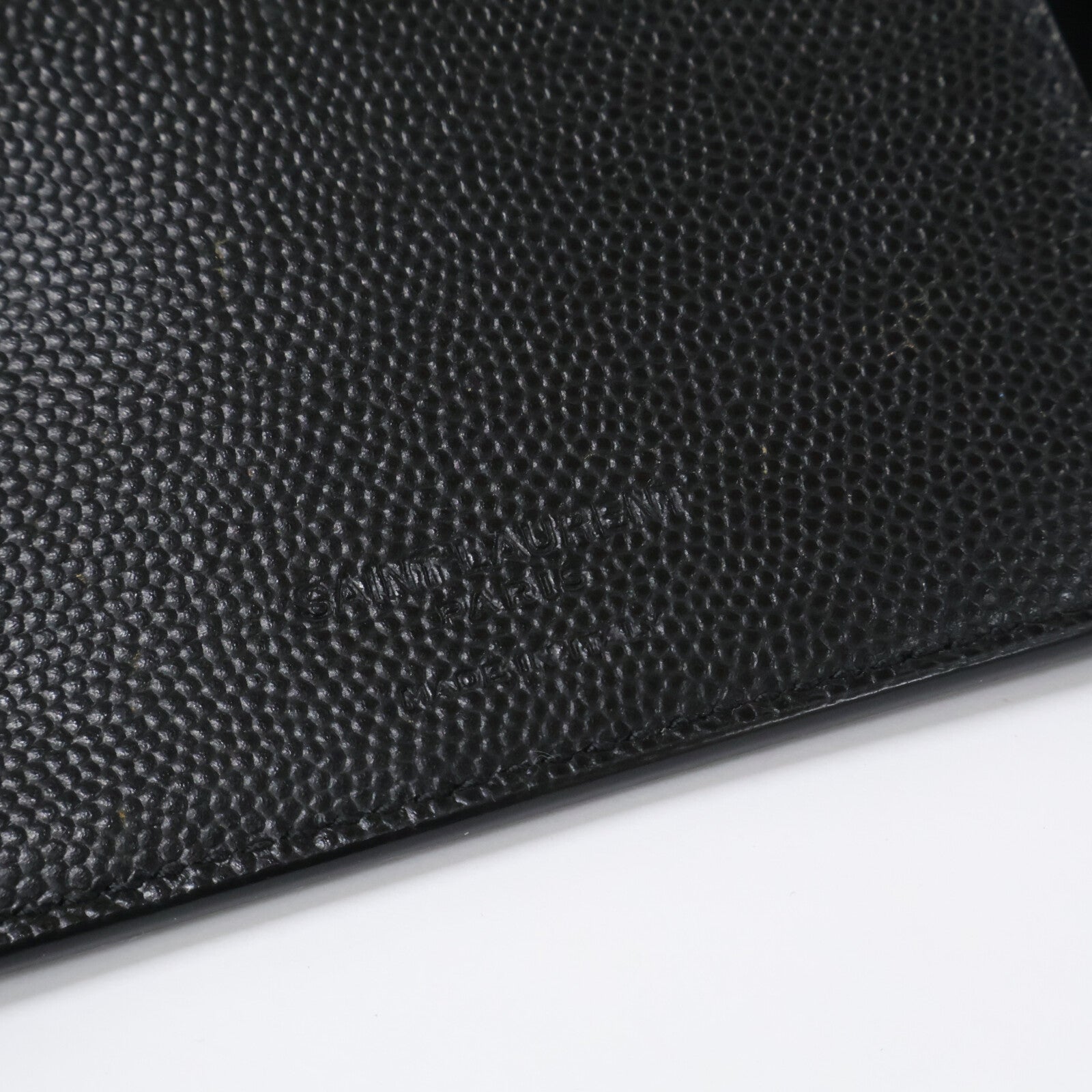 SAINT LAURENT PARIS サンローランパリ 【美品】イースト/ウェスト ウォレット 二つ折り財布（小銭入れあり）