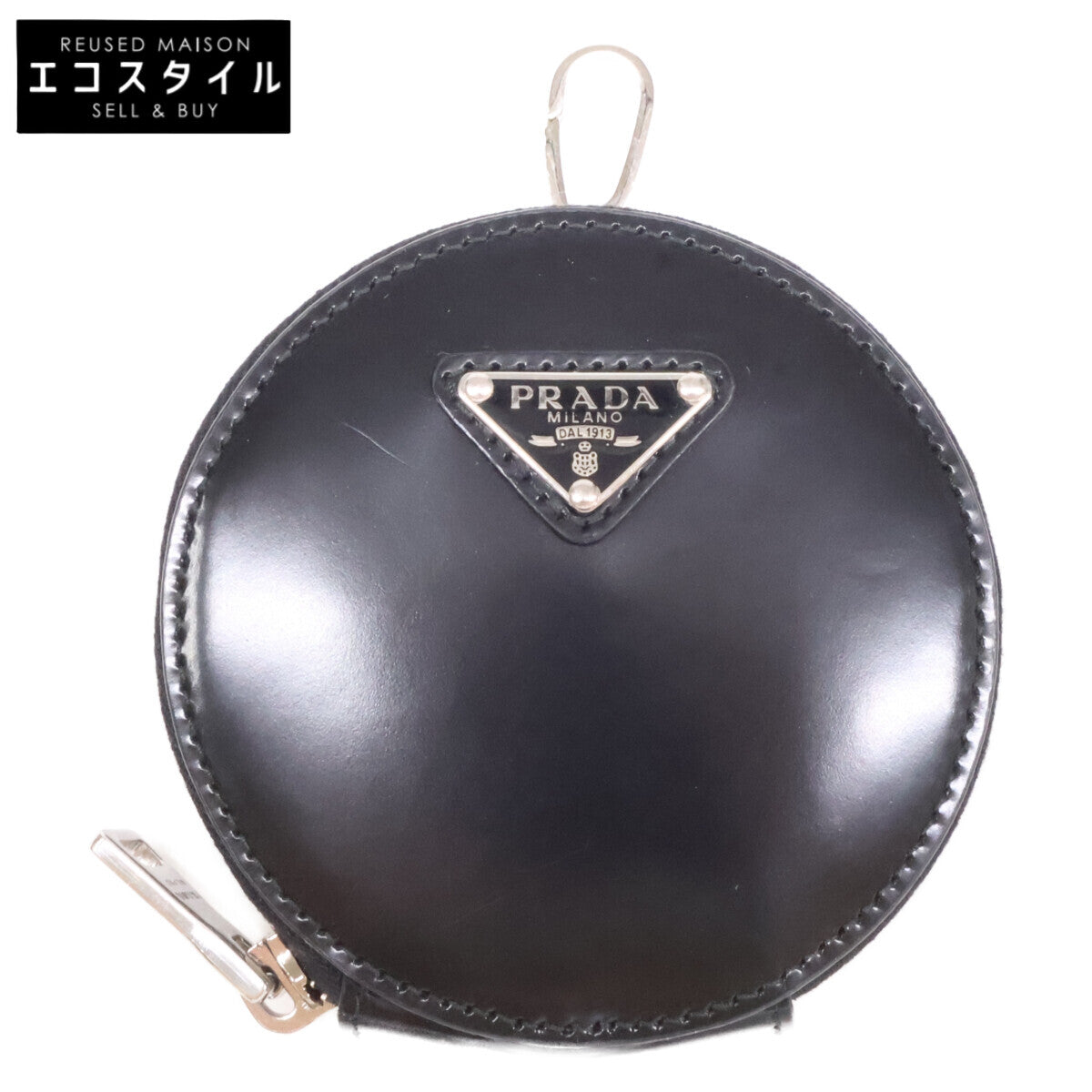 PRADA プラダ 【美品】1TL431 トライアングルロゴ ラウンド コインケース