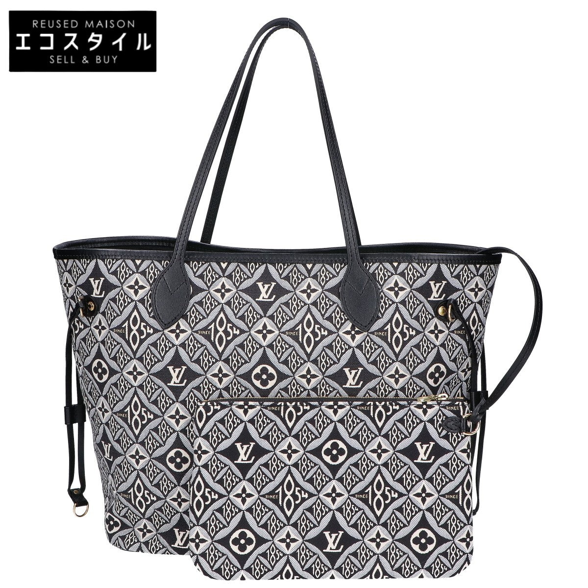 LOUIS VUITTON ルイヴィトン 新品同様 M57230 モノグラム・ジャガード Since1854 ネヴァーフル MM トートバッグ