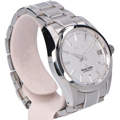 GrandSeiko グランドセイコー 新品同様 SBGR051 シルバー文字盤 メカニカル デイト シースルーバック 自動巻き 腕時計