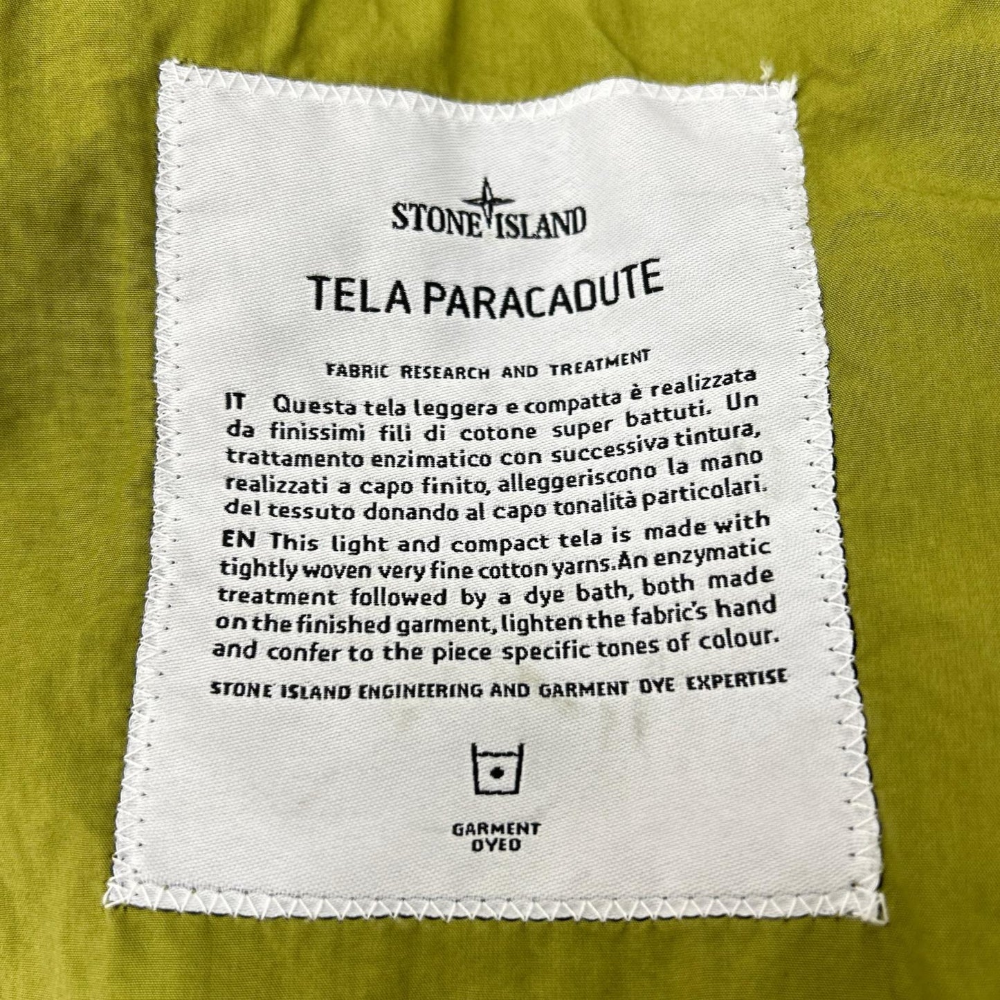 STONE ISLAND ストーンアイランド 16SS 6125A0603 グリーン TELA PARACADUTE テーラードジャケット ジャケット