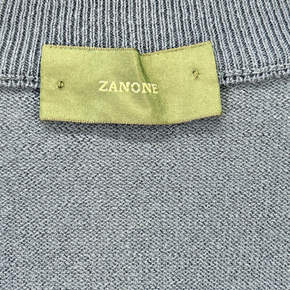 ZANONE ザノーネ Z0361 ネイビー ミドルネック フルジップ ニット トップス