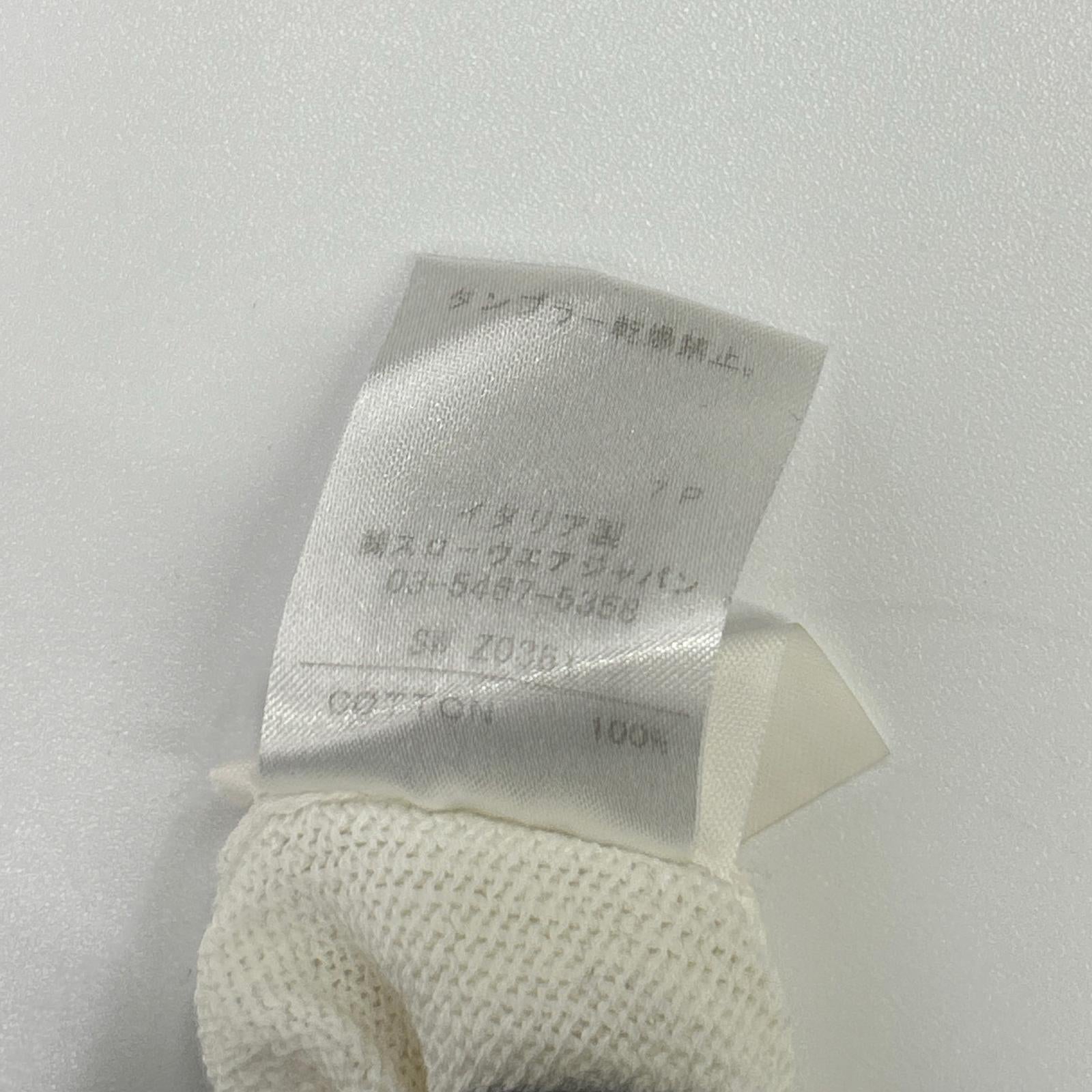 ZANONE ザノーネ ホワイト ミドルネック フルジップ ニット トップス