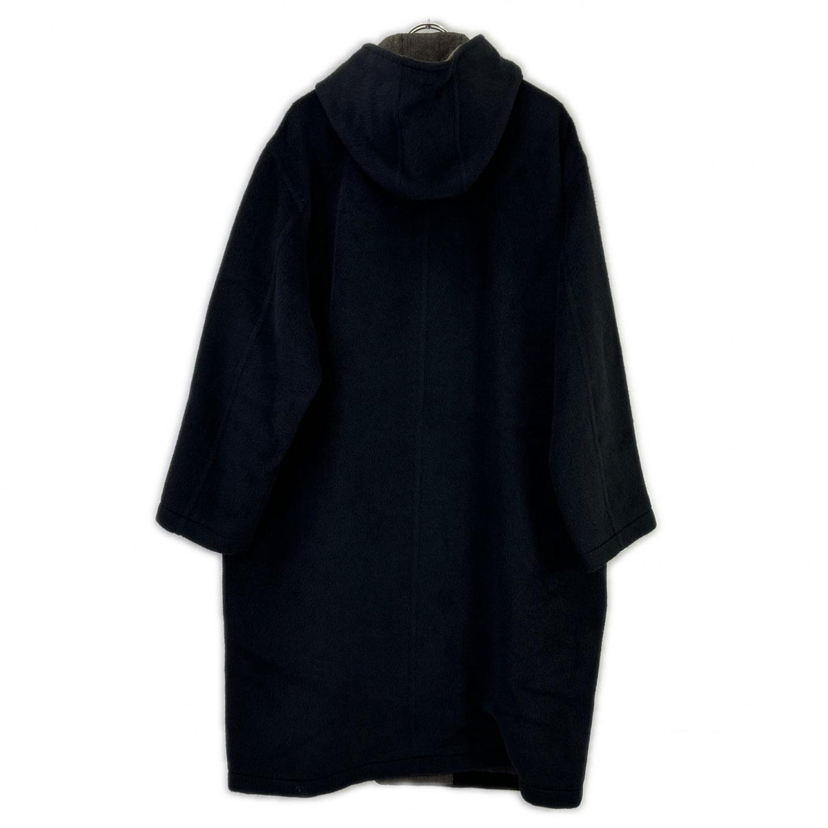 JURGEN LEHL Black Wool/Angora Chin-Strap Coat Coat