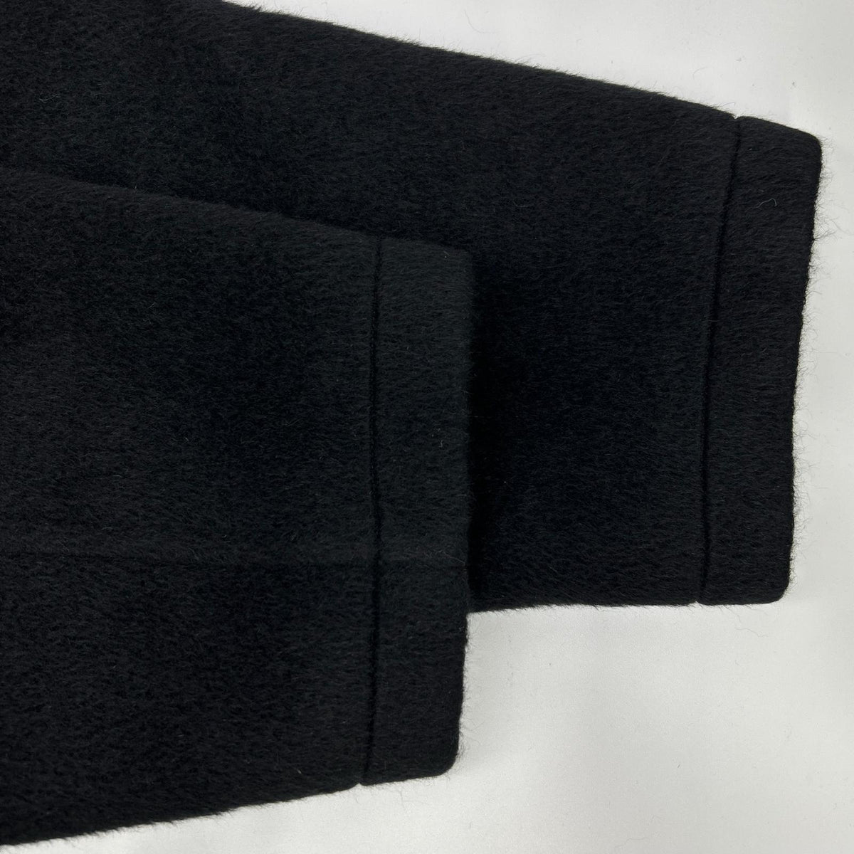 JURGEN LEHL Black Wool/Angora Chin-Strap Coat Coat