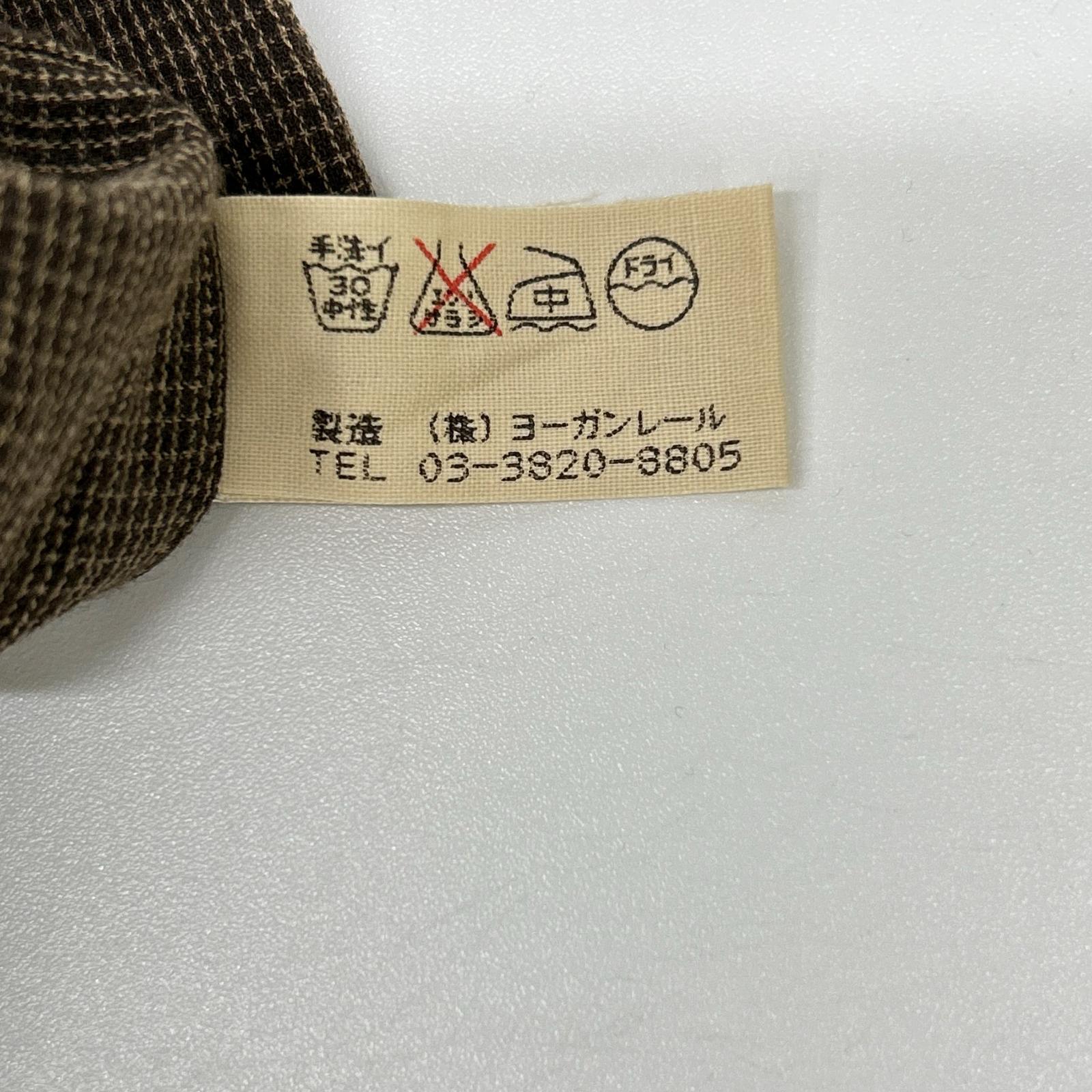 JURGEN LEHL ヨーガンレール ブラウン コットン100 チェック シャツジャケット ジャケット