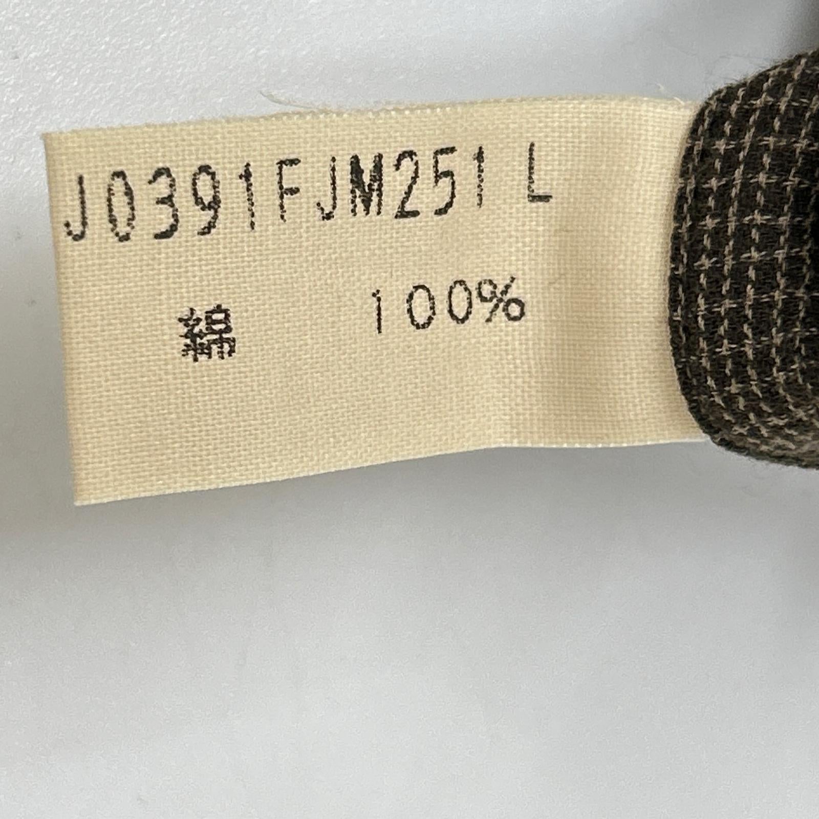 JURGEN LEHL ヨーガンレール ブラウン コットン100 チェック シャツジャケット ジャケット