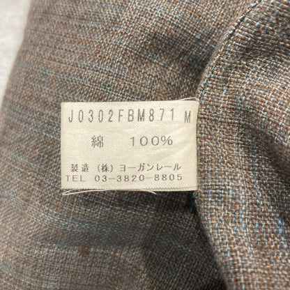 JURGEN LEHL ヨーガンレール ブラウン コットン100 スタンドカラー L/S シャツ トップス