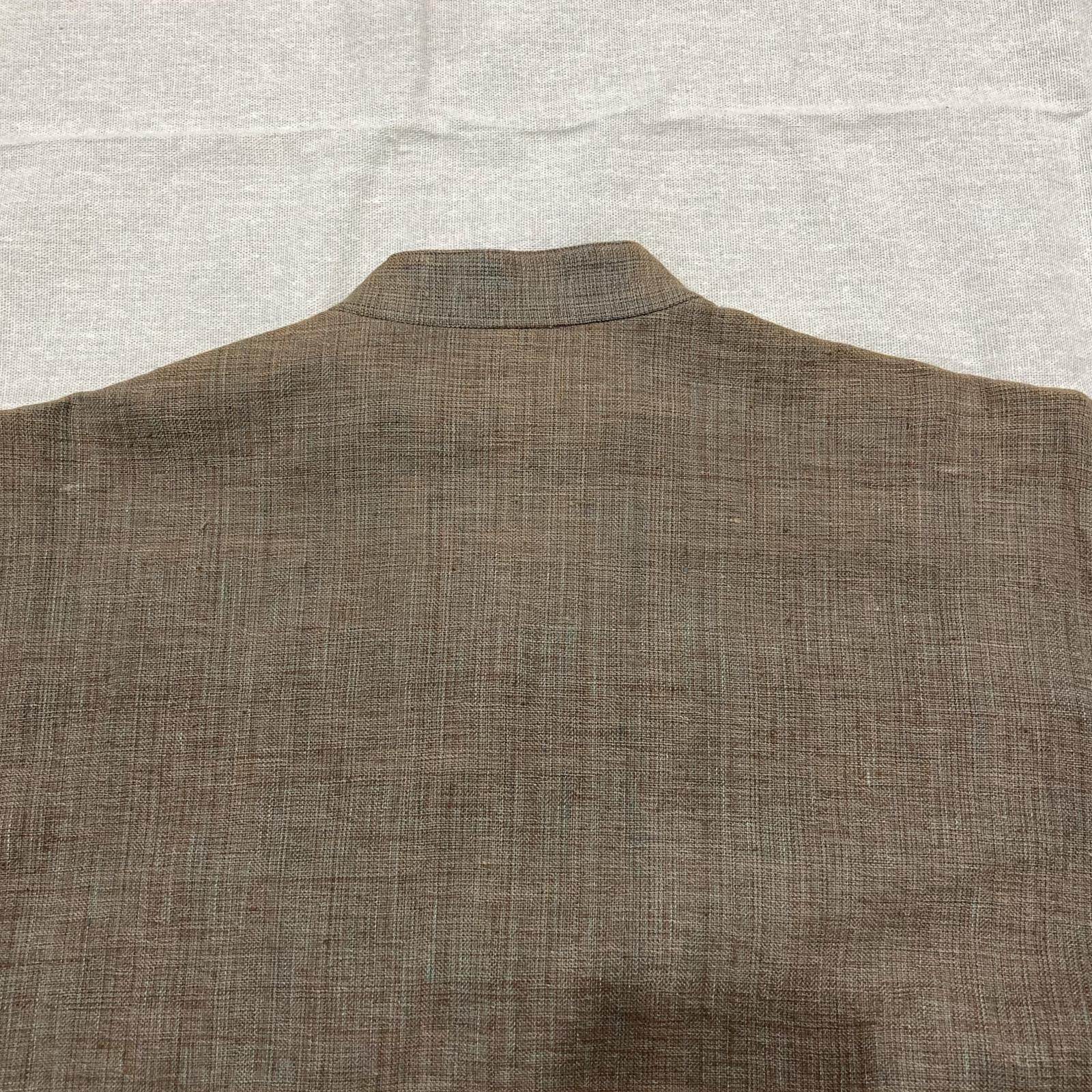 JURGEN LEHL ヨーガンレール ブラウン コットン100 スタンドカラー L/S シャツ トップス