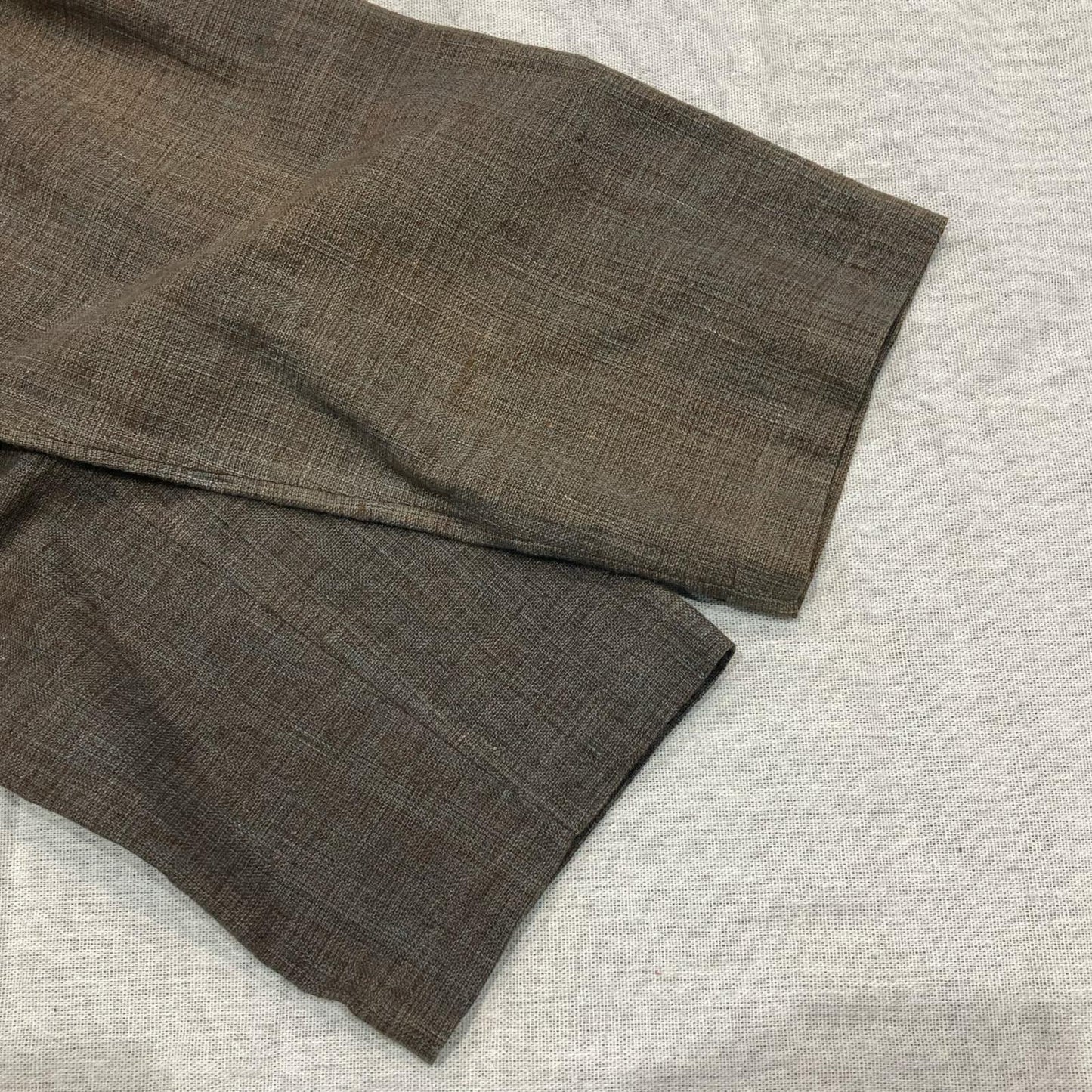 JURGEN LEHL ヨーガンレール ブラウン コットン100 スタンドカラー L/S シャツ トップス