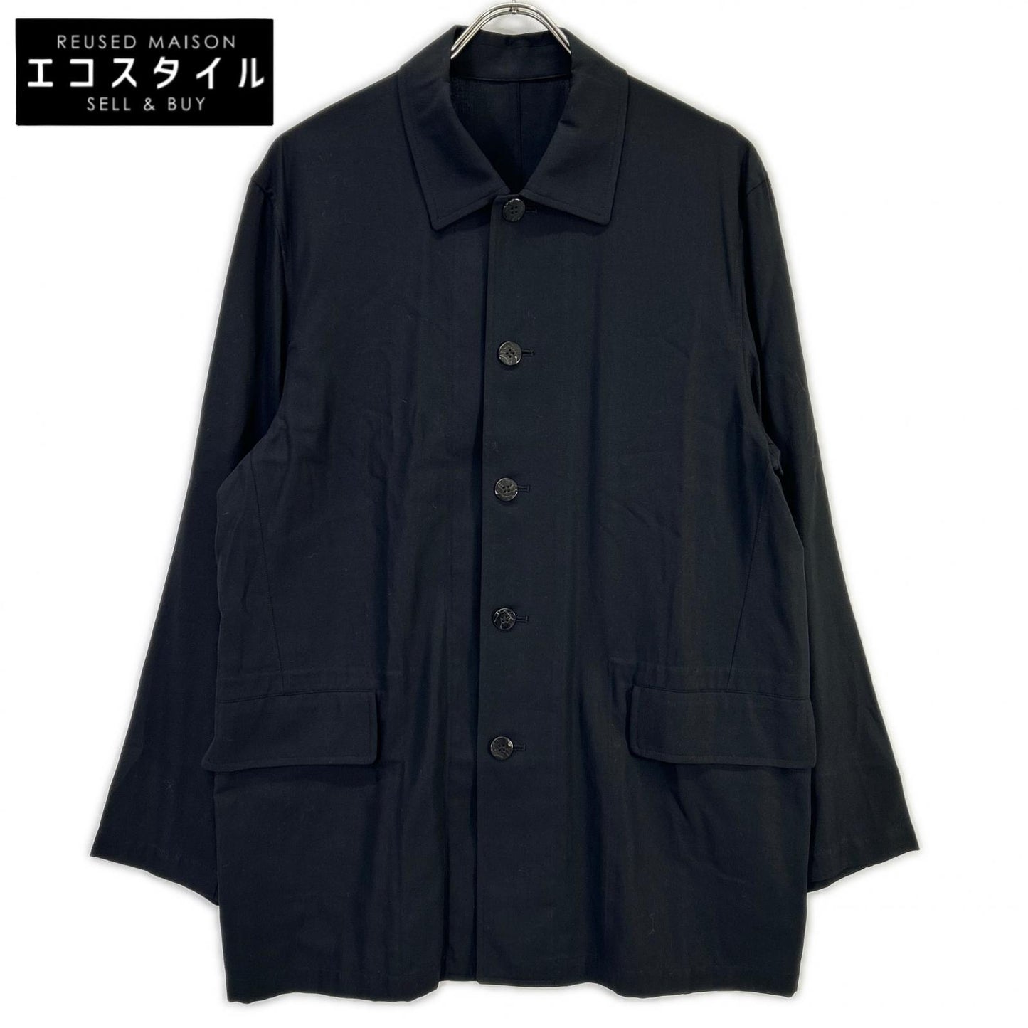 JURGEN LEHL Black 100% cotton shirt jacket, jacket
