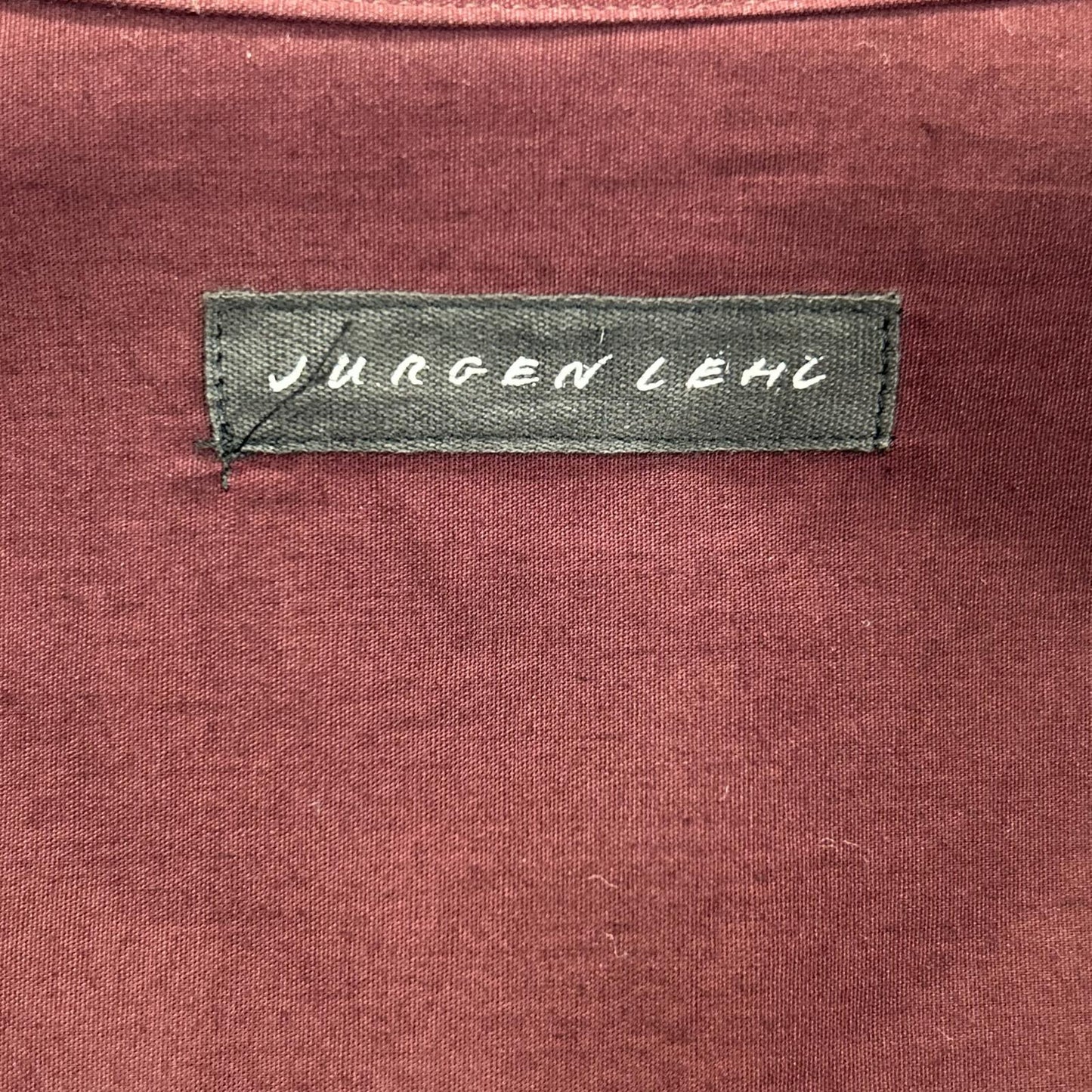 JURGEN LEHL ヨーガンレール ボルドー コットン100 スタンドカラー L/S シャツ トップス