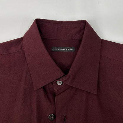 JURGEN LEHL ヨーガンレール ボルドー コットン100 スタンドカラー L/S シャツ トップス