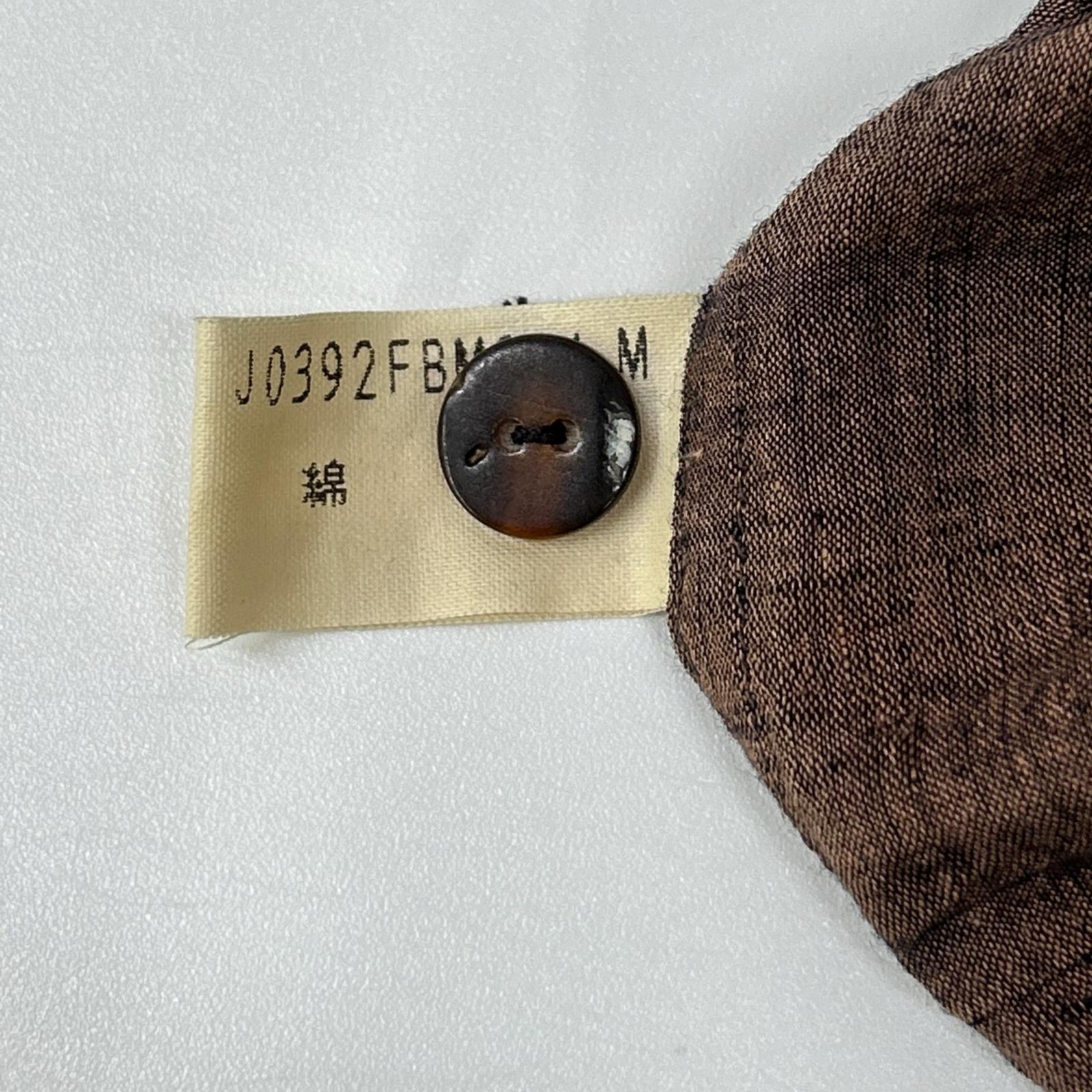 JURGEN LEHL ヨーガンレール J0392FBM891 ブラウン コットン100 スタンドカラー S/S シャツ トップス
