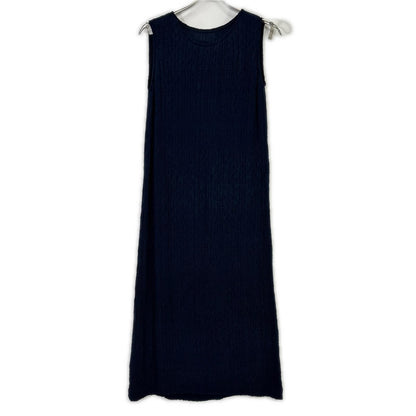 JURGEN LEHL ヨーガンレール ネイビー シルク100 ノースリーブワンピース ワンピース