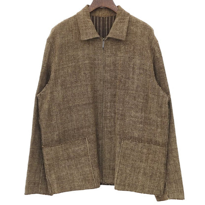 JURGEN LEHL ヨーガンレール コットン シャツジャケット レディース ブラウン M ジャケット