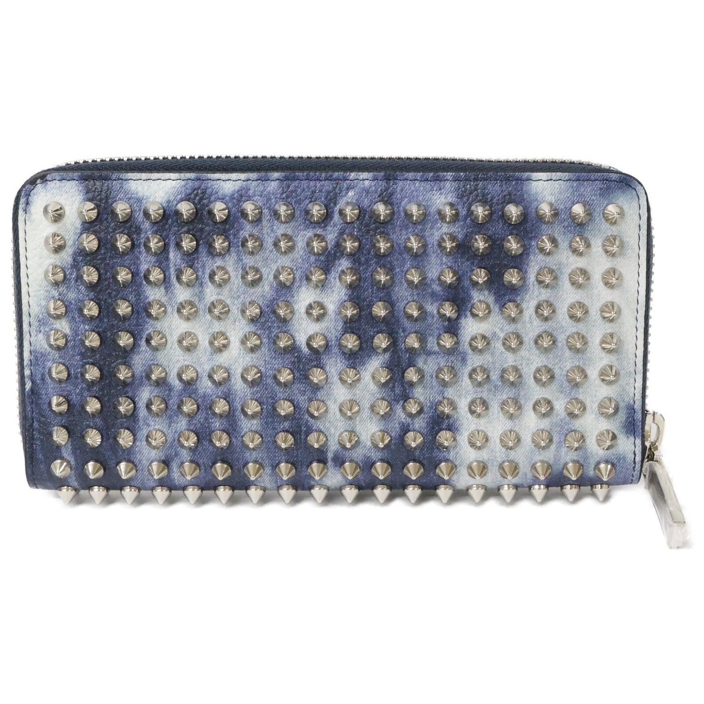 CHRISTIAN LOUBOUTIN クリスチャンルブタン 【新品】1215109 M PANETTONE WALLET デニム調 スパイク 長財布 長財布（小銭入れあり）