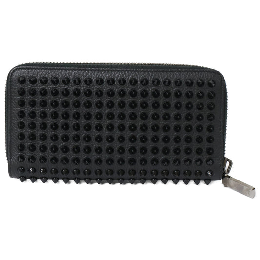 CHRISTIAN LOUBOUTIN クリスチャンルブタン 【美品】1165044 M PANETTONE SPIKES WALLET レザー スパイク 長財布（小銭入れあり）