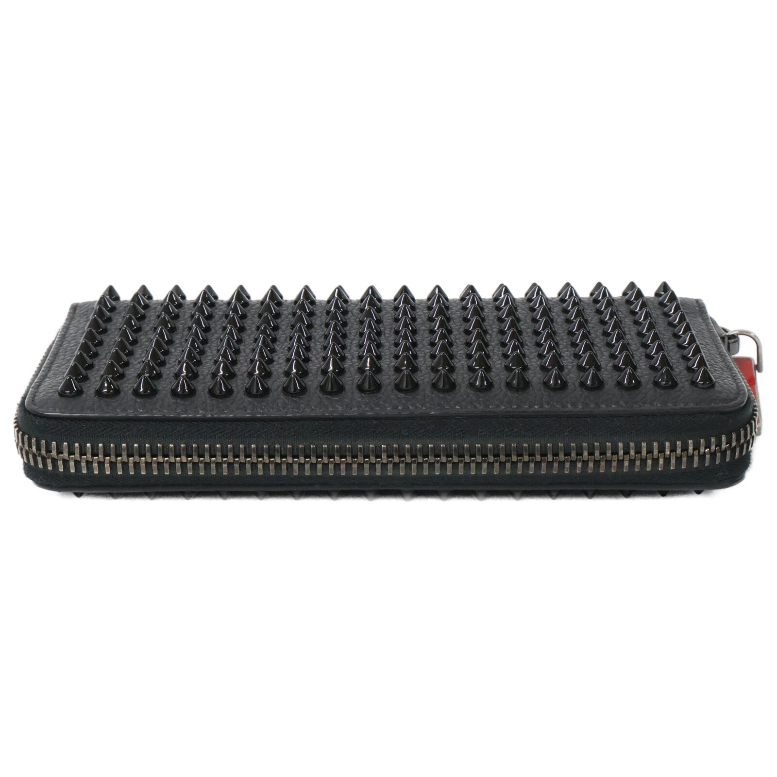 CHRISTIAN LOUBOUTIN クリスチャンルブタン 【美品】1165044 M PANETTONE SPIKES WALLET レザー スパイク 長財布（小銭入れあり）