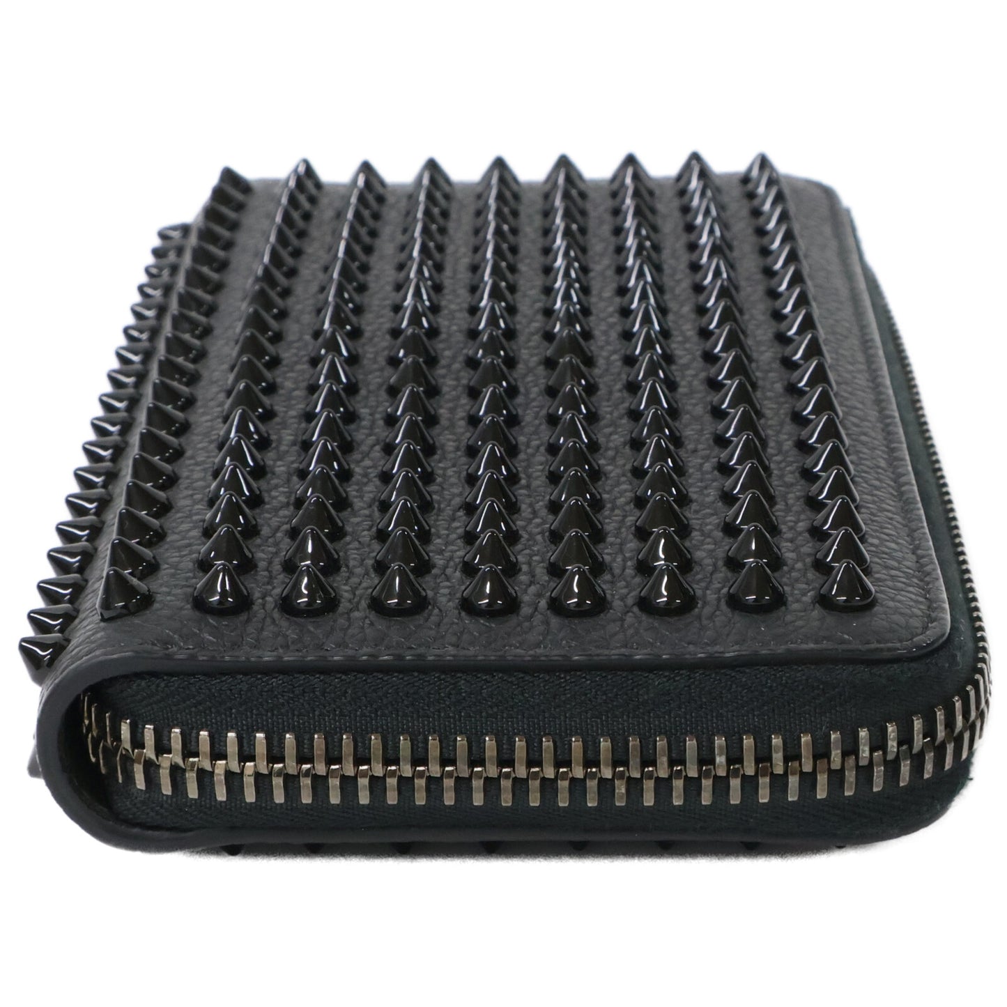 CHRISTIAN LOUBOUTIN クリスチャンルブタン 【美品】1165044 M PANETTONE SPIKES WALLET レザー スパイク 長財布（小銭入れあり）