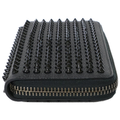 CHRISTIAN LOUBOUTIN クリスチャンルブタン 【美品】1165044 M PANETTONE SPIKES WALLET レザー スパイク 長財布（小銭入れあり）
