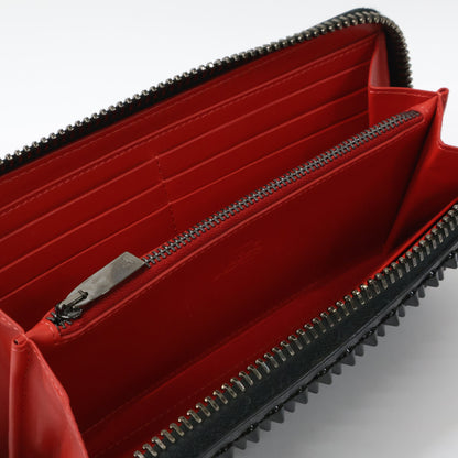 CHRISTIAN LOUBOUTIN クリスチャンルブタン 【美品】1165044 M PANETTONE SPIKES WALLET レザー スパイク 長財布（小銭入れあり）