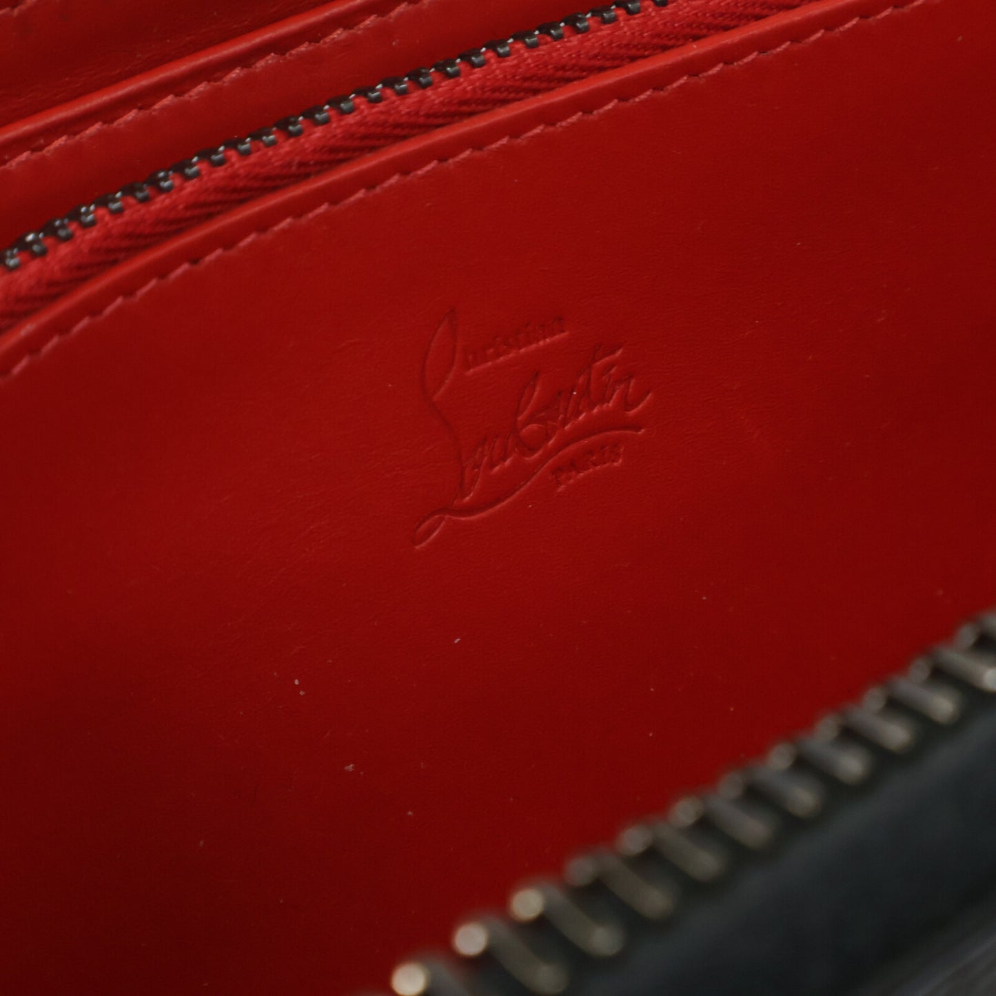 CHRISTIAN LOUBOUTIN クリスチャンルブタン 【美品】1165044 M PANETTONE SPIKES WALLET レザー スパイク 長財布（小銭入れあり）