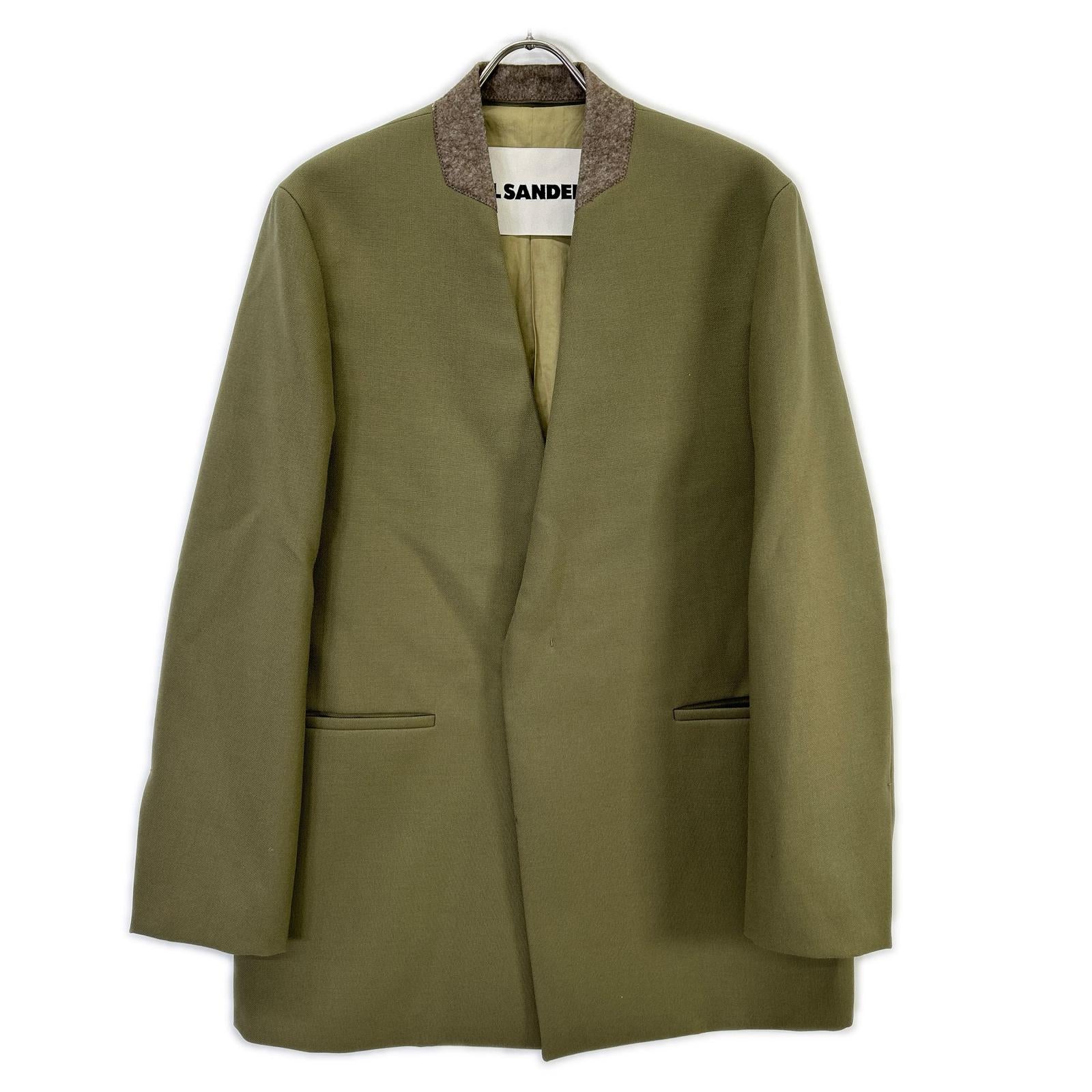JILSANDER ジルサンダー 【美品/国内正規】J21BN0011 Collar Less Jacket カラーレスジャケット ジャケット