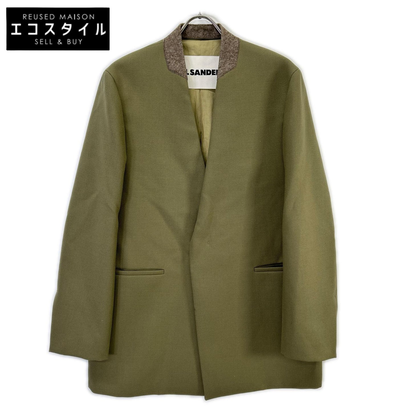 JILSANDER ジルサンダー 【美品/国内正規】J21BN0011 Collar Less Jacket カラーレスジャケット ジャケット