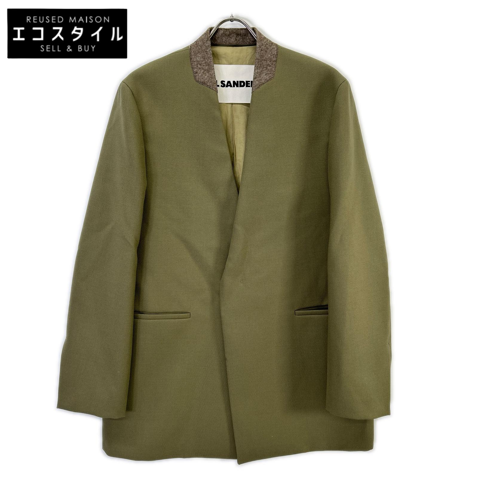 JILSANDER ジルサンダー 【美品/国内正規】J21BN0011 Collar Less Jacket カラーレスジャケット ジャケット