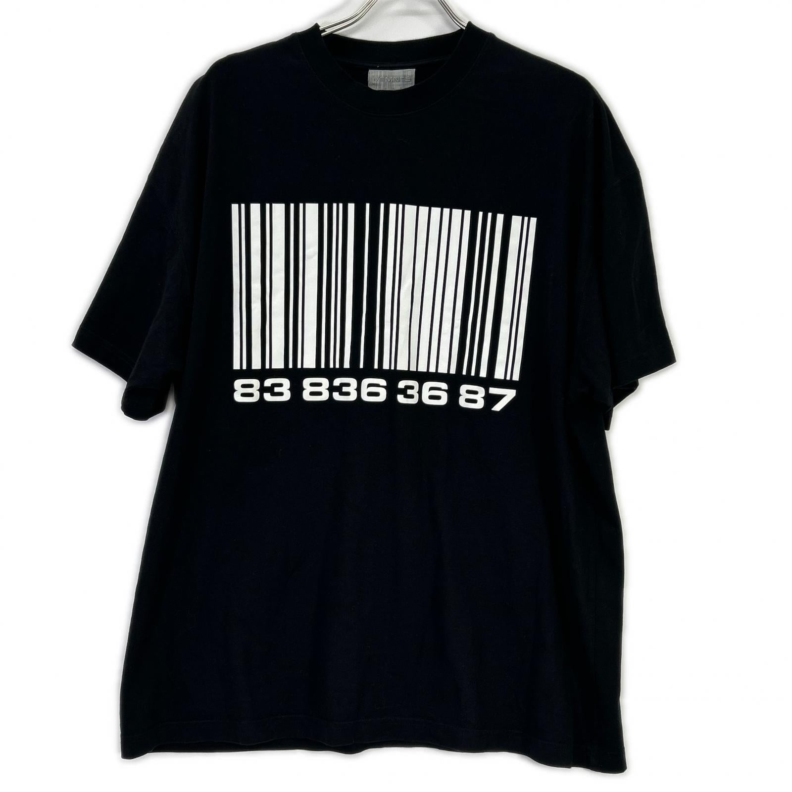 VETEMENTS ヴェトモン 22SS ブラック バーコード Tシャツ トップス
