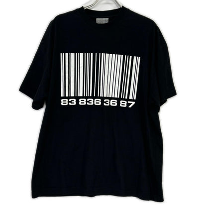 VETEMENTS ヴェトモン 22SS ブラック バーコード Tシャツ トップス