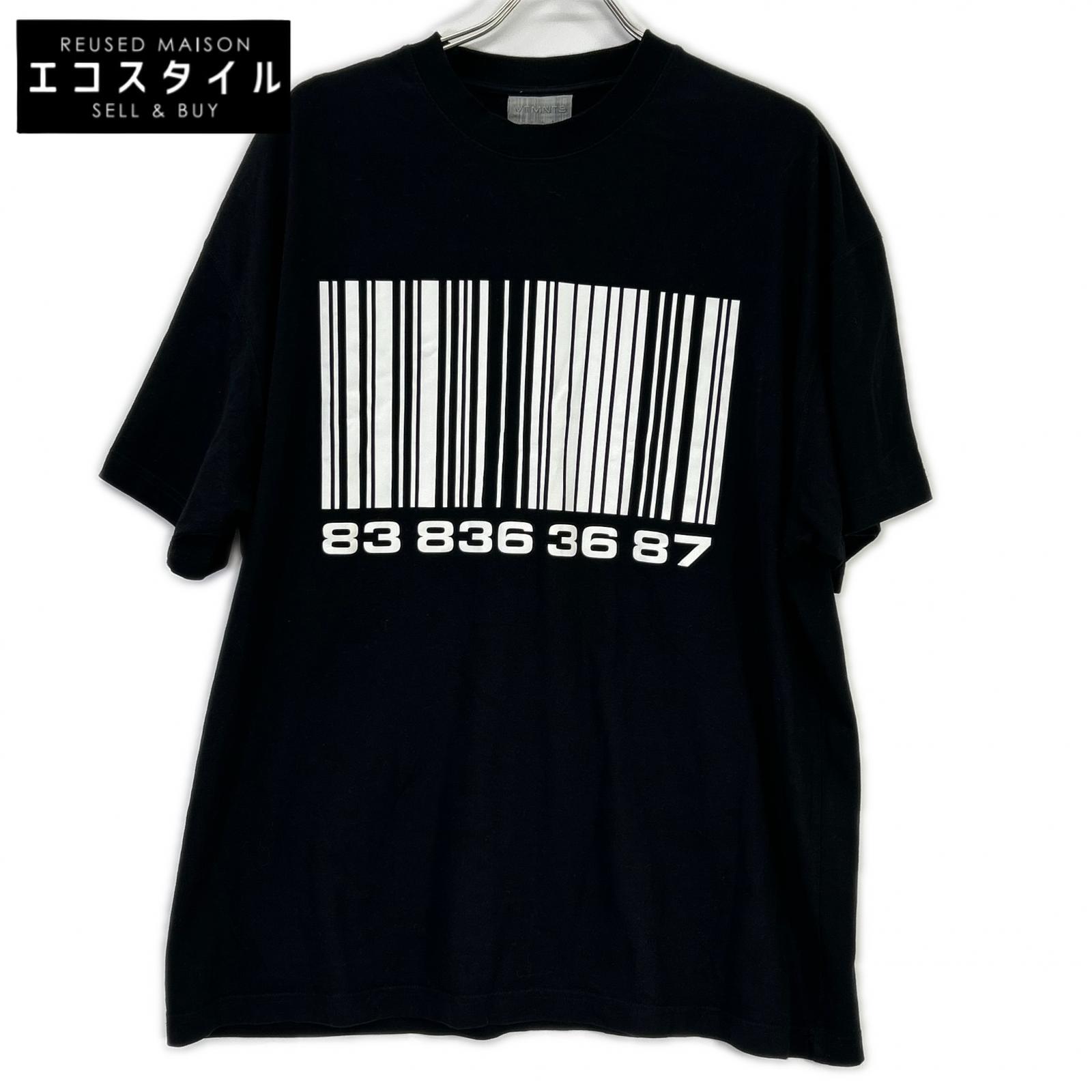 VETEMENTS Vetements 22SS black barcode T-shirt top