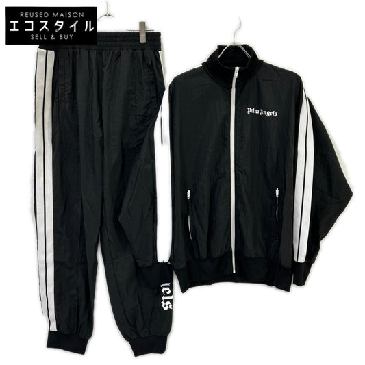Palm Angels パームエンジェルス ブラック 両面ロゴ ナイロン ブルゾン/パンツ セットアップ スーツ セットアップ